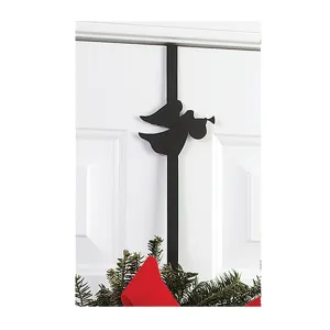 Stylish Silhouetted Wreath Holder - 13" Long, Fits Doors Up to 1 3/4" Thick, Multi-Purpose Decor