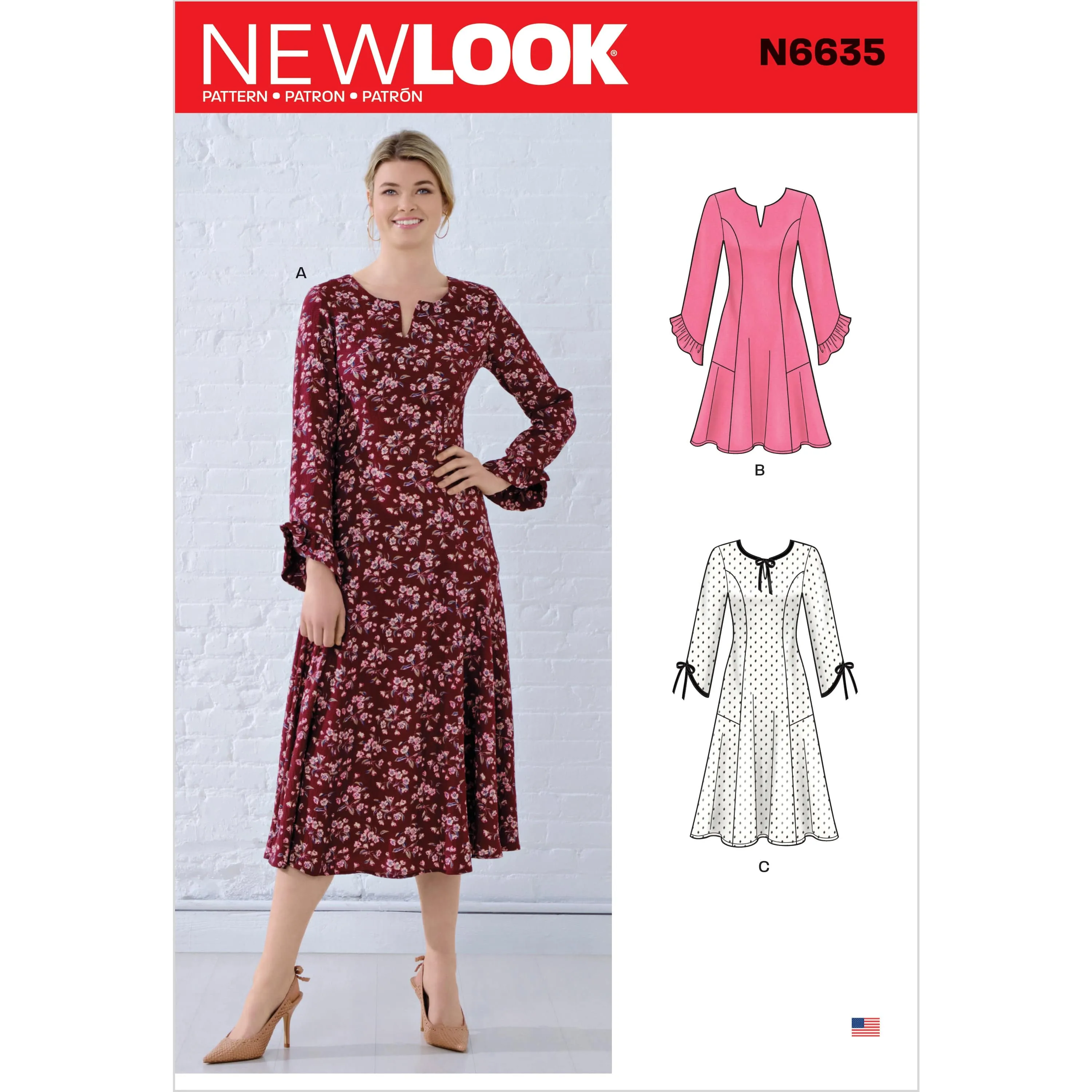 6635 New Look Sewing Pattern N6635 Misses' Princess Seamed Dresses