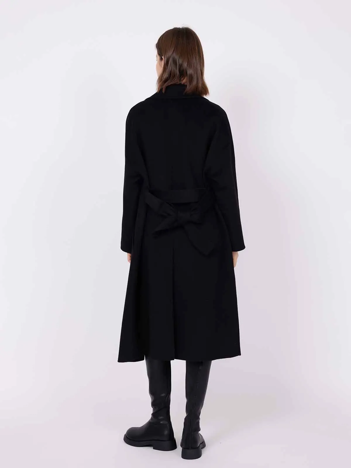 ASOBIO Minimalist Long Double-Faced Wool Coat