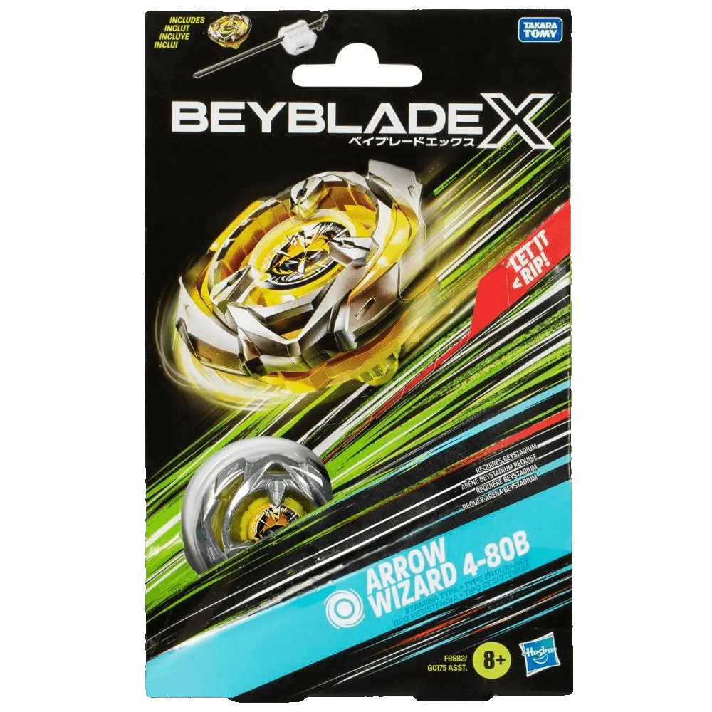 Beyblade X - Starter Pack Top and Launcher - Arrow Wizard 4-80B