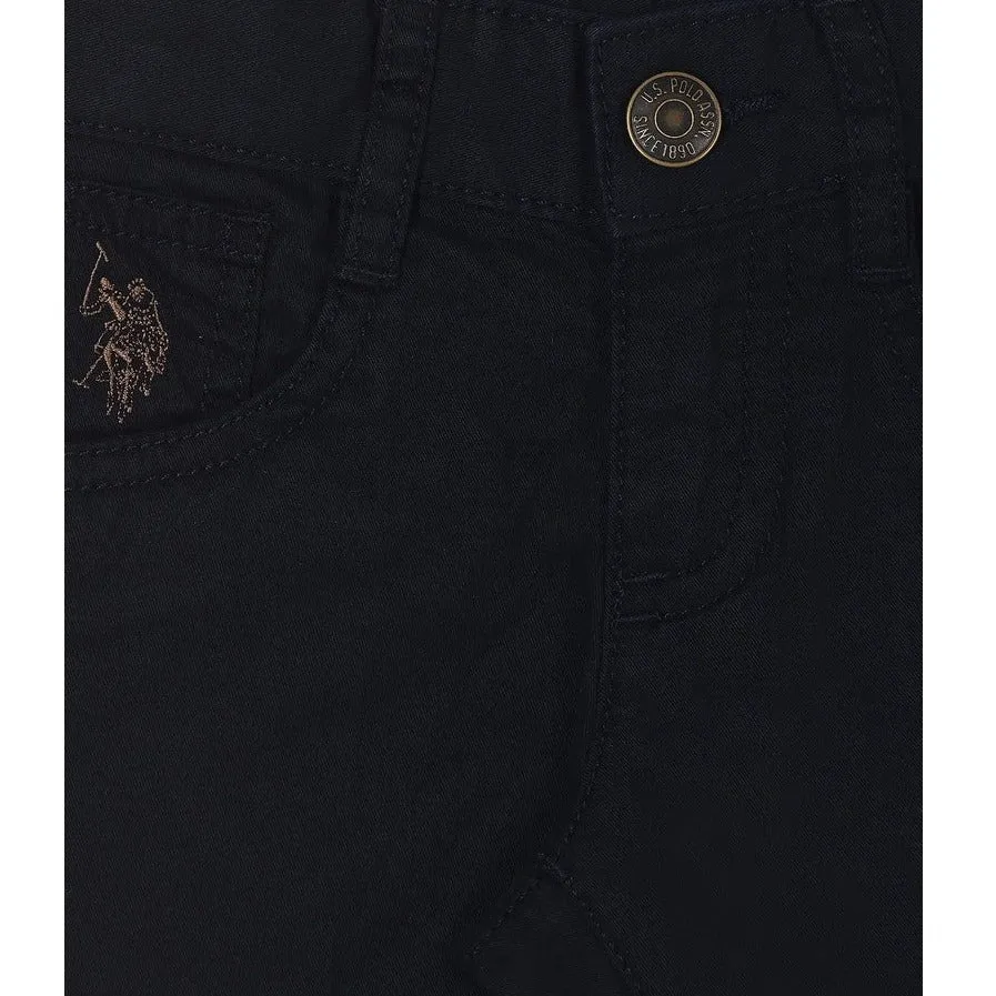 Black Mid Rise Slim Fit Clean Look Jeans