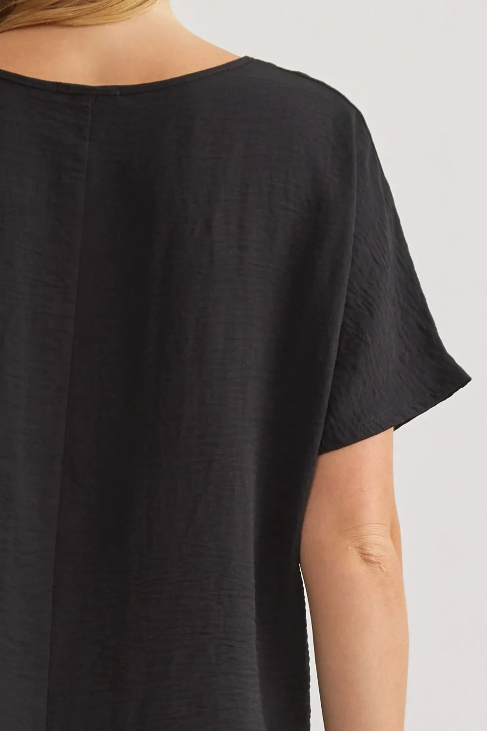 Blissful Basics V-Neck Top - Black *Regular & Curvy*