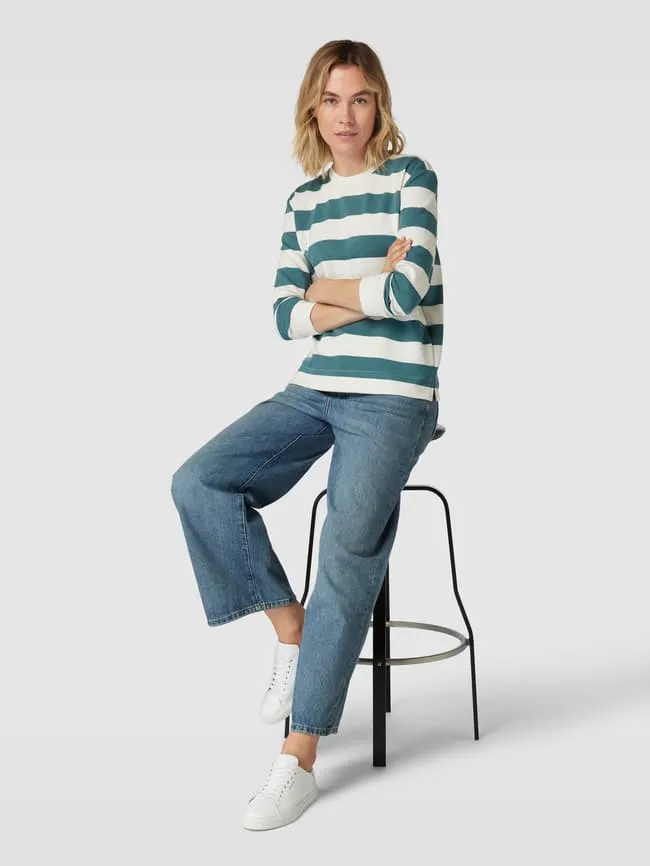 Christian Berg Striped Sweater, Aqua