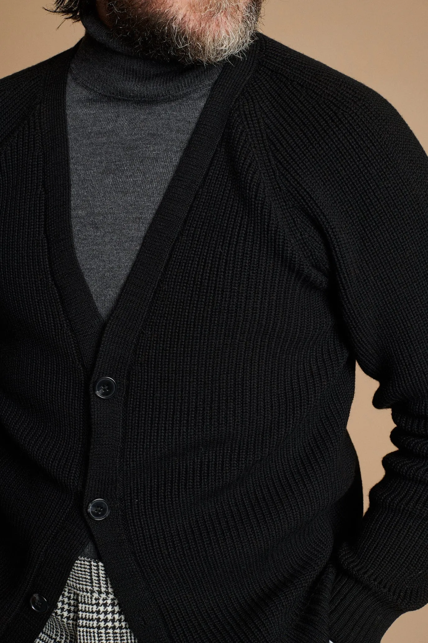 Crawford Ribbed Merino Cardigan