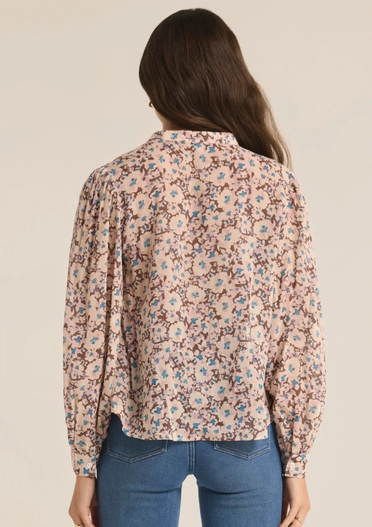 Esme La Paz Floral Blouse - Latte