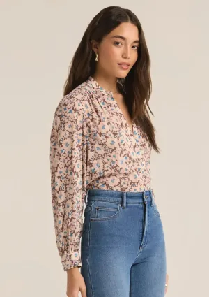 Esme La Paz Floral Blouse - Latte