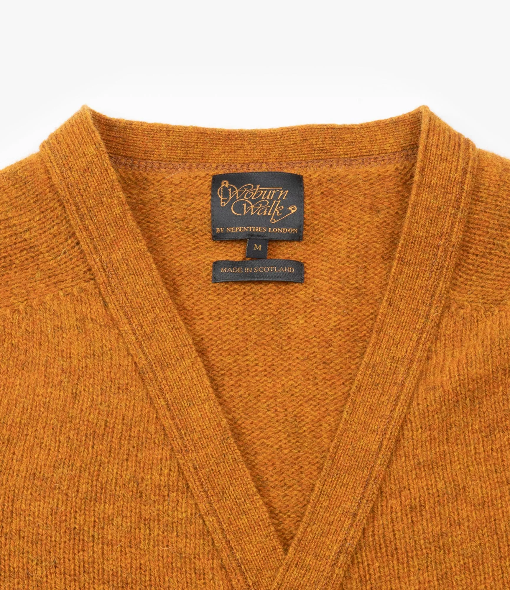 Fisherman Shetland Cardigan – Orange