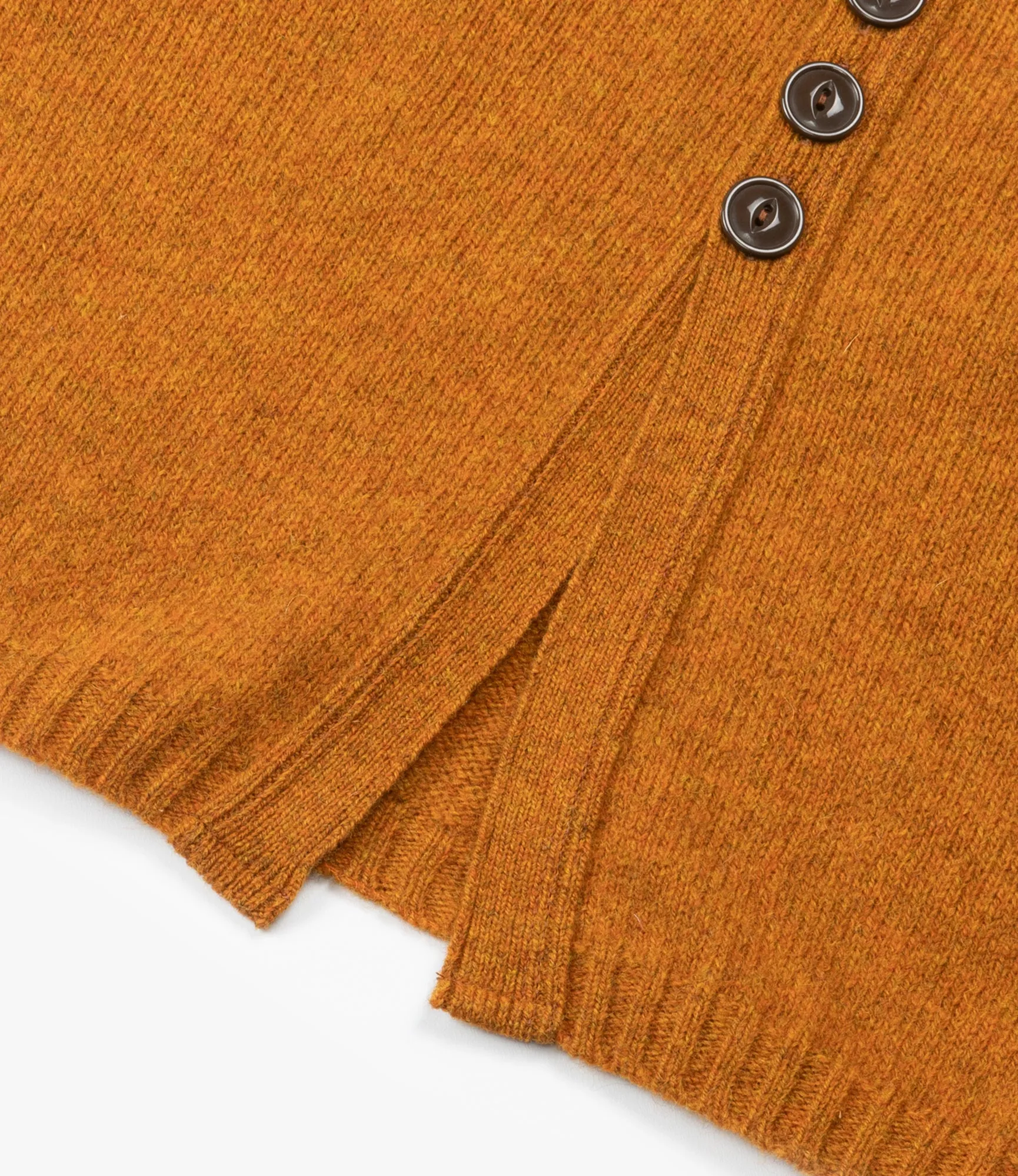 Fisherman Shetland Cardigan – Orange