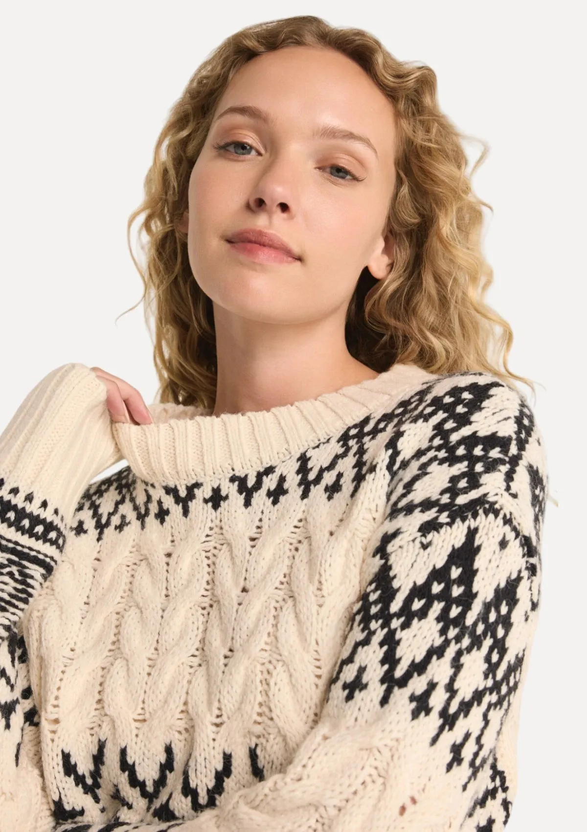 Garland Fairisle Sweater - Sea Salt