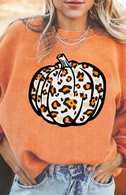 Halloween Variety Pumpkin Head Sweaters Women's Loose Round Neck Pullover