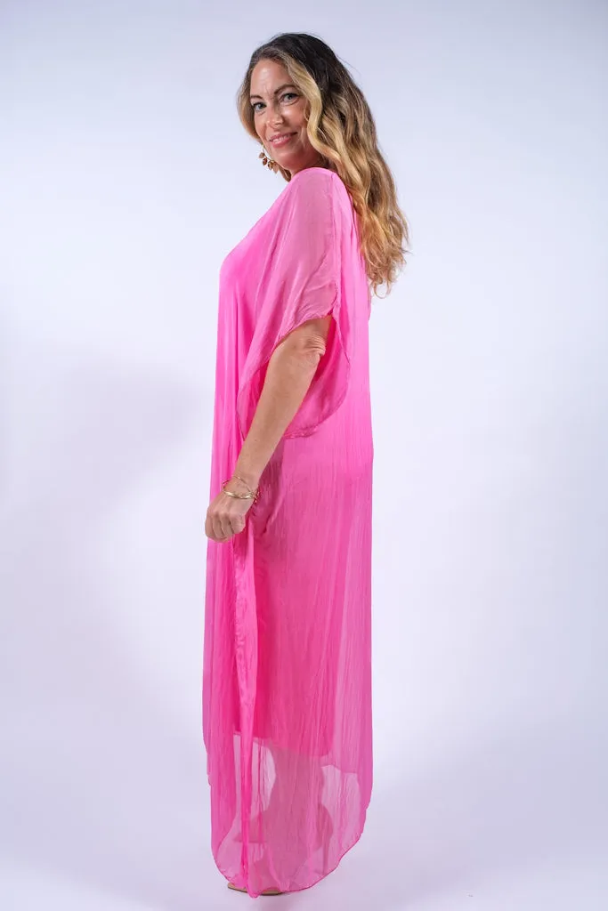 Helen Silk Kaftan Long Dress (DSS204)