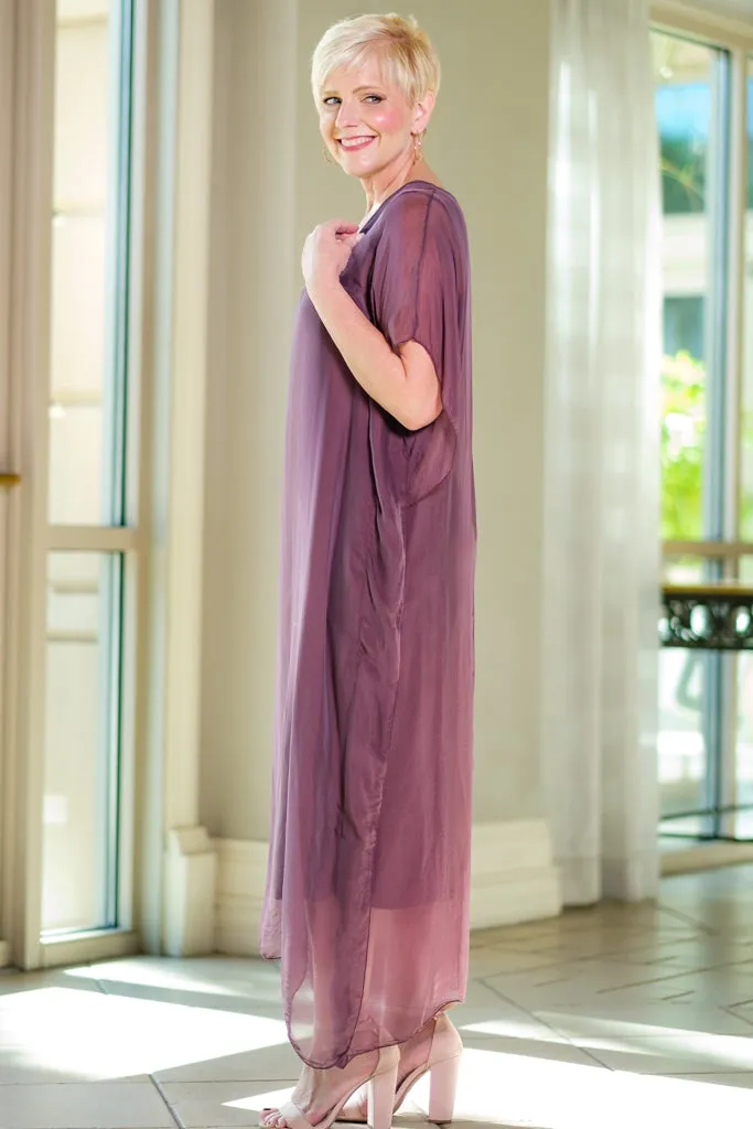 Helen Silk Kaftan Long Dress (DSS204)