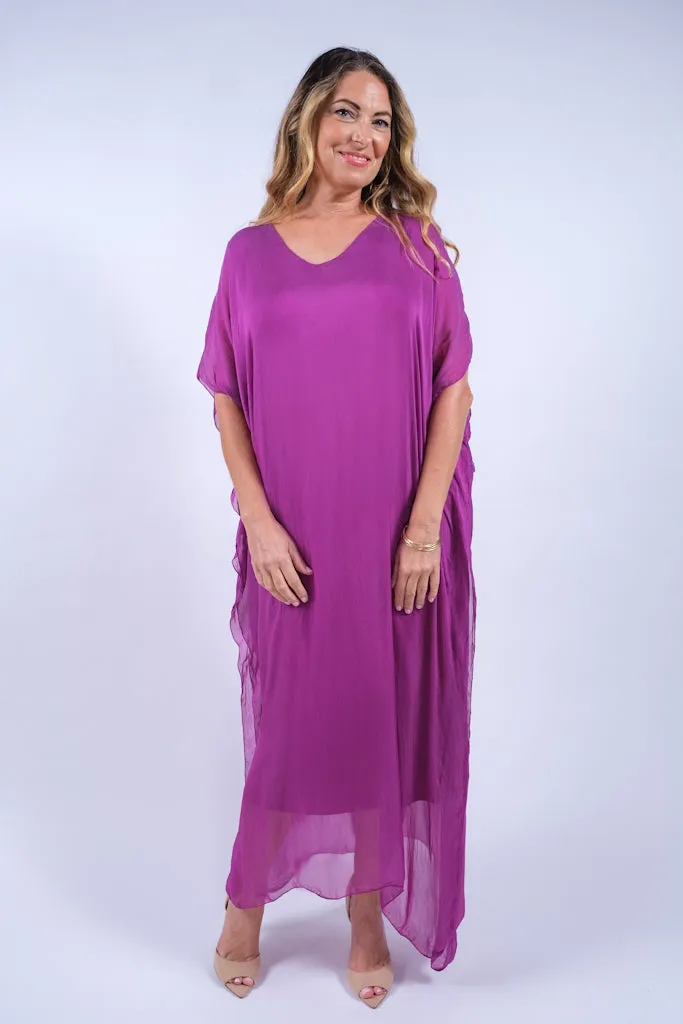 Helen Silk Kaftan Long Dress (DSS204)