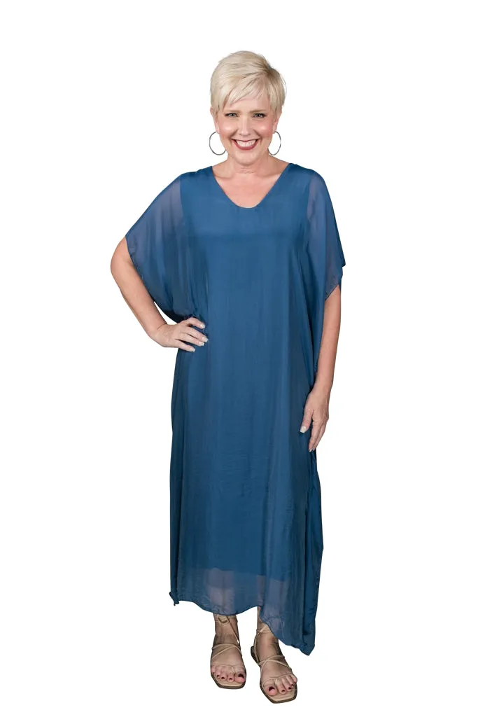 Helen Silk Kaftan Long Dress (DSS204)