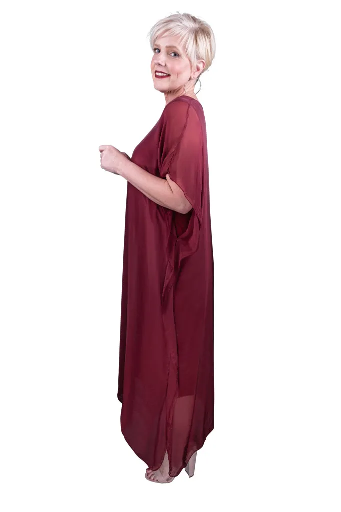 Helen Silk Kaftan Long Dress (DSS204)