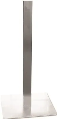 Hospitality Table Steel Square Tube Pedestal Base 19-3/4 Inch  X 19-3/4 Inch  X 41 Inch  Silver