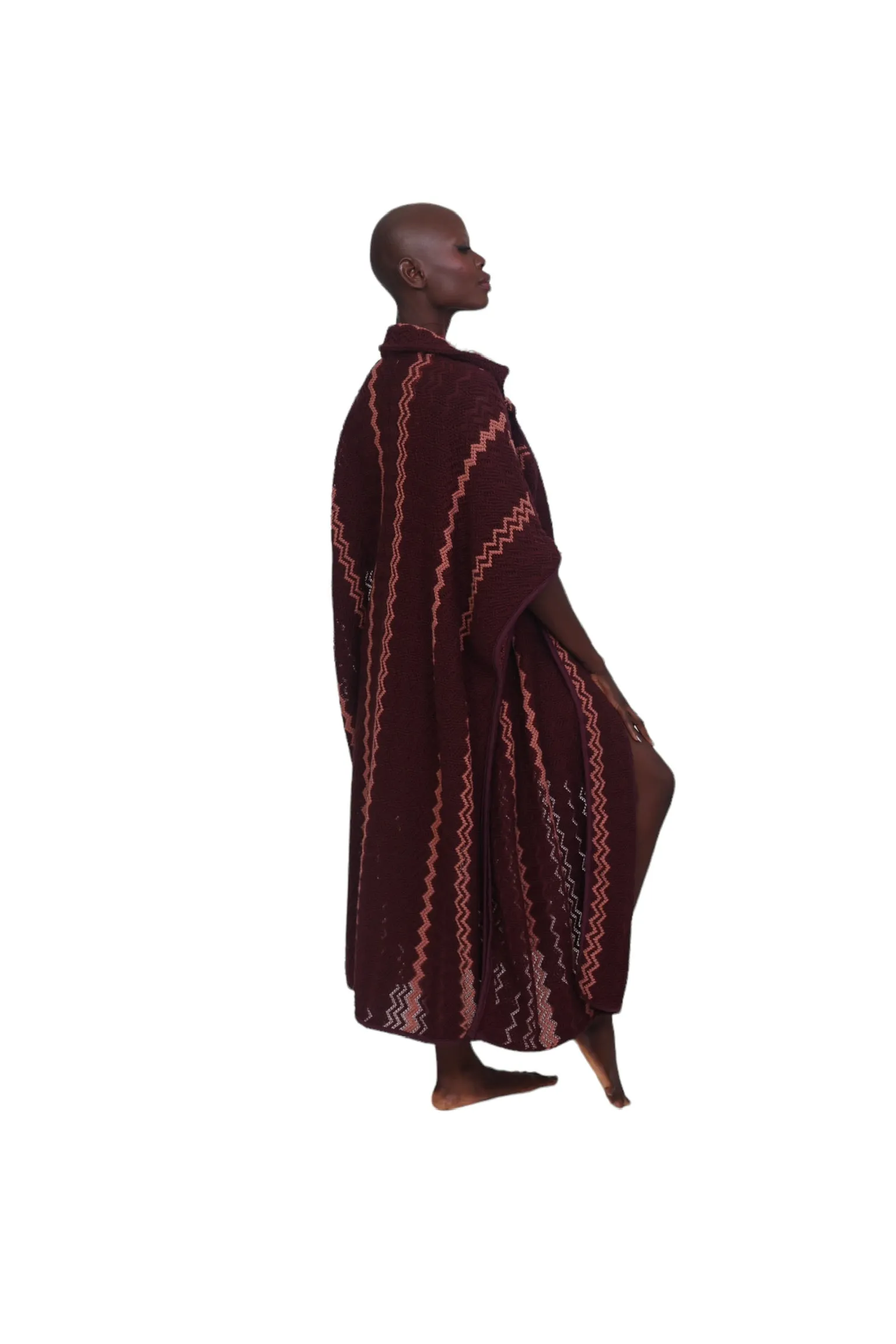 Knit Open Front Cape - Long