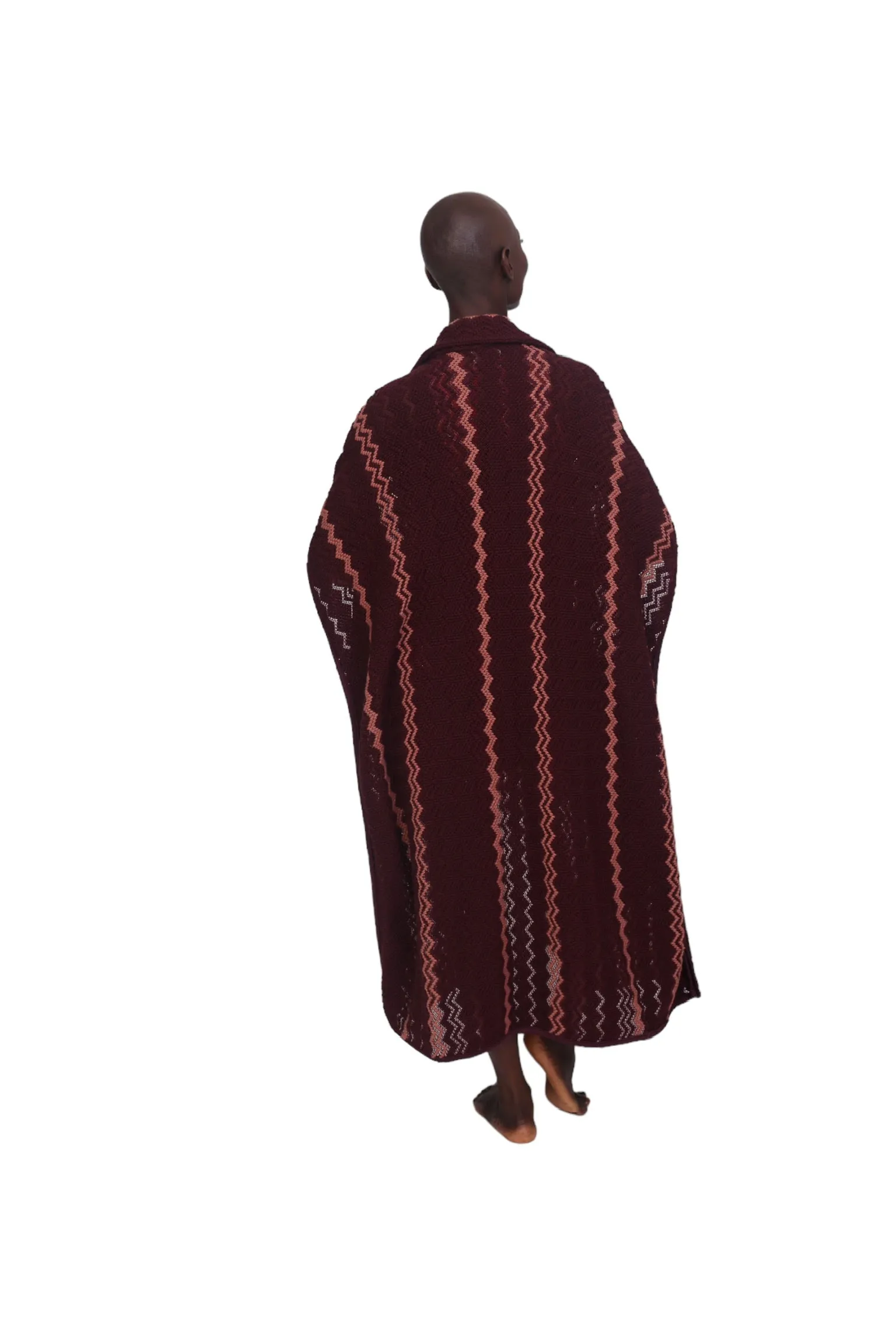 Knit Open Front Cape - Long