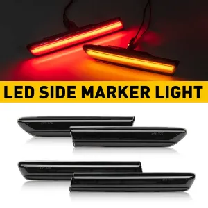 LED Side Marker Lights for 2004-2008 Acura TL (Not Fit Type-S Models), Front and Rear Bumper