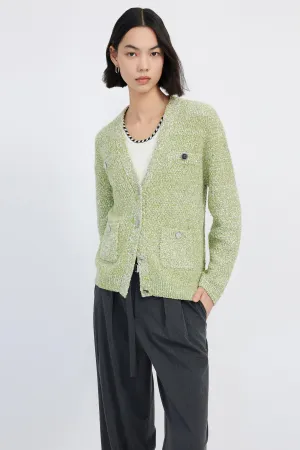 LILY Elegant V-Neck Knit Cardigan