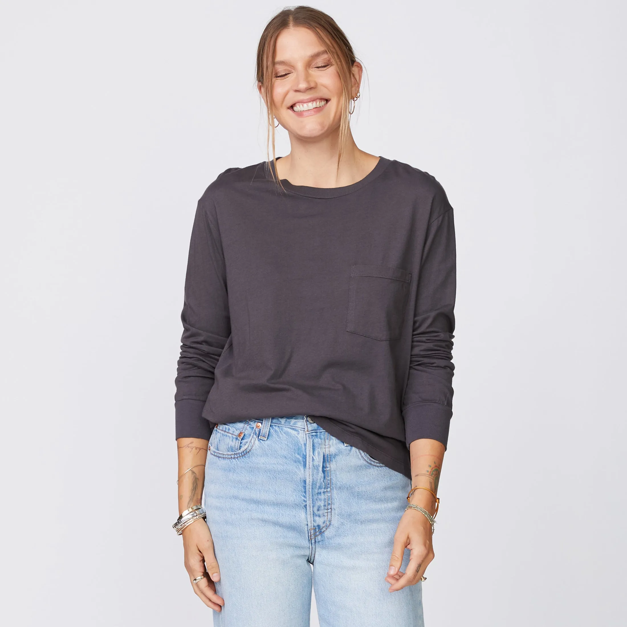 Long Sleeve Ex-Boyfriend Pocket Crew