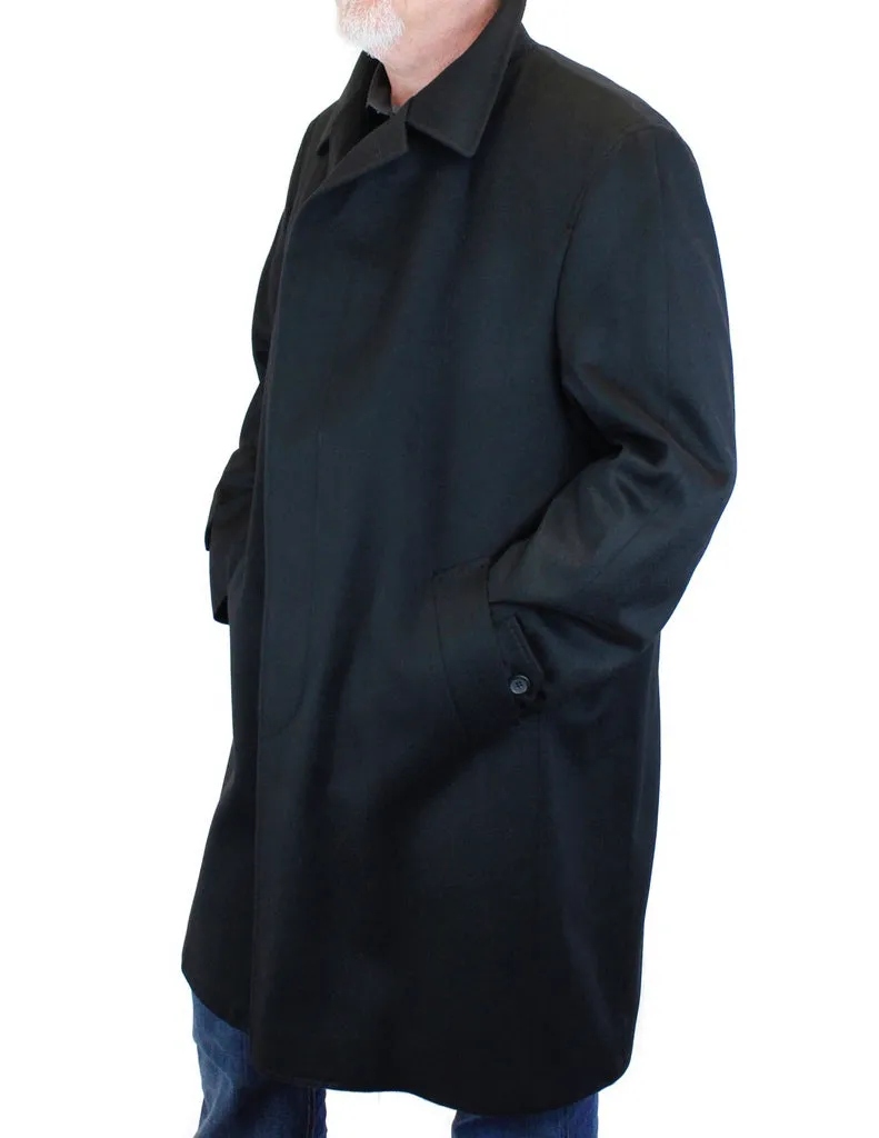 MEN'S BLACK 100% CASHMERE LIGHTWEIGHT COAT