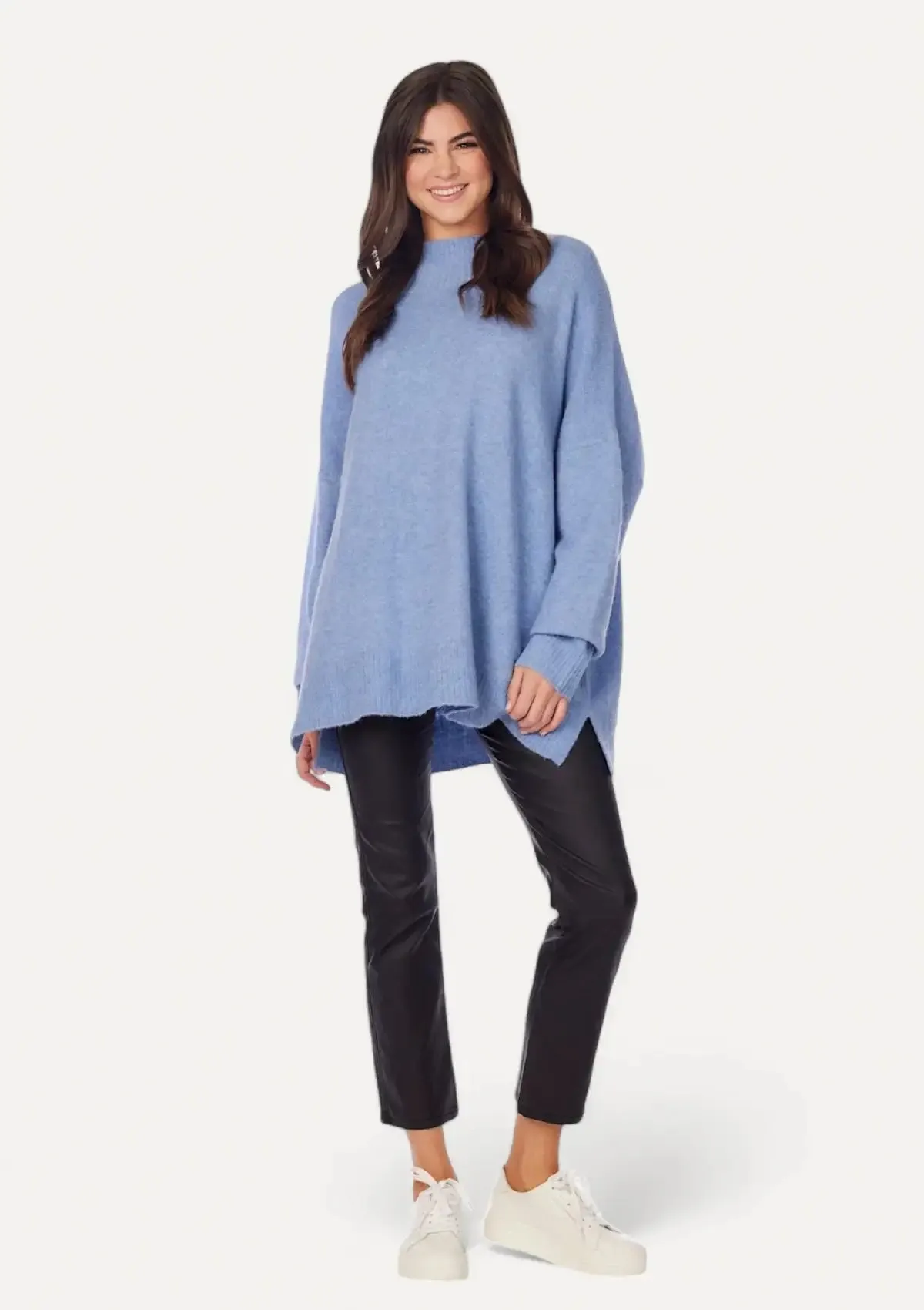 Monica Crew Neck Sweater - Blue