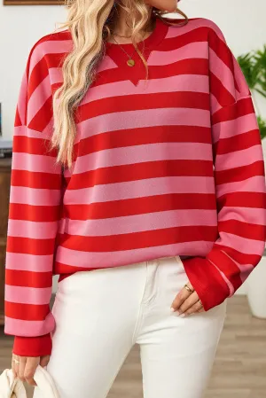 Mylee Striped Round Neck Sweatshirt | XS-L | PRE ORDER