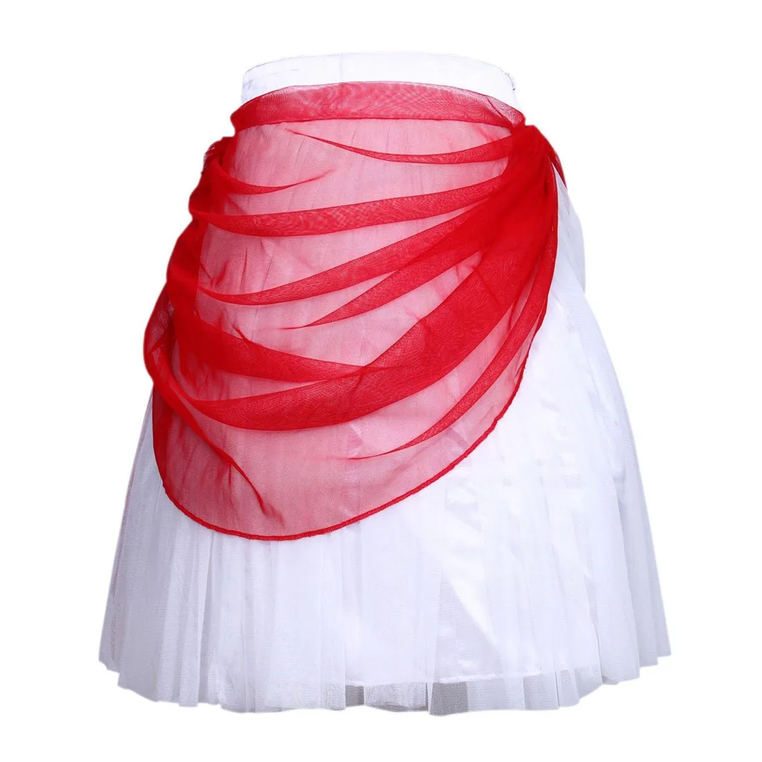 Nawra White Net Theme Skirt