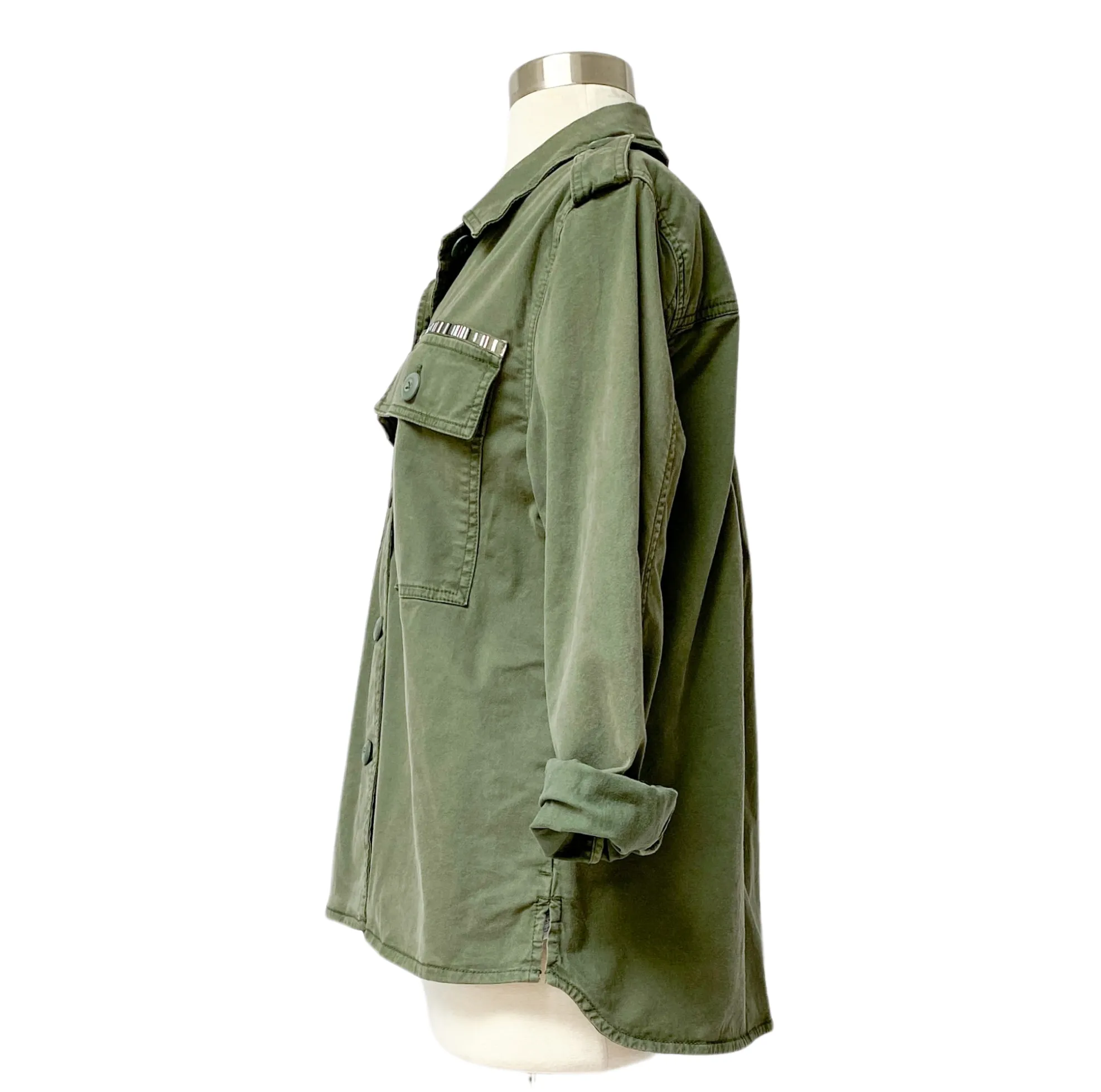 NEW Gap Olive Khaki Utility Button Down Jacket (S)