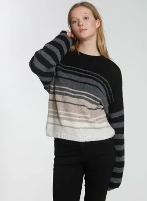 Nicki Cozy Stripe - Black