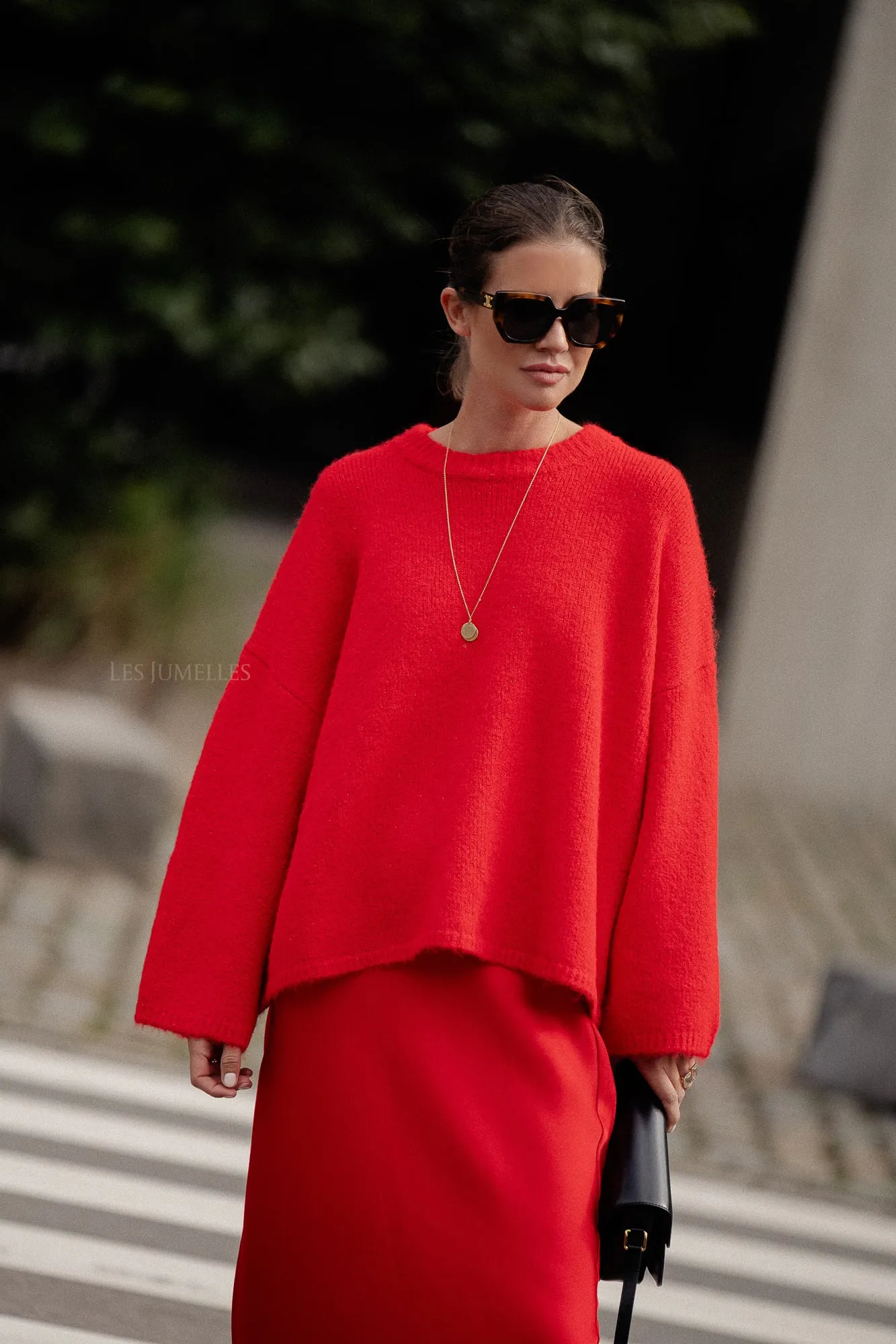 Oversize Ulva jumper racing red