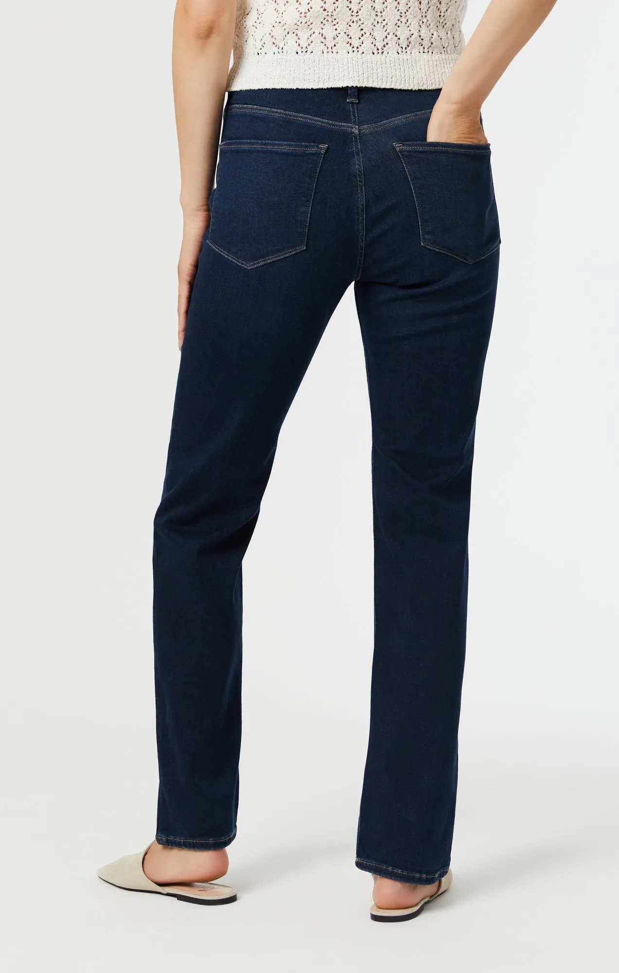 PARIS STRAIGHT LEG JEANS IN DEEP BRUSHED INDIGO SHAPE