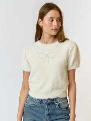 Pearl Bow Sweater