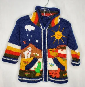 Peruvian Sweater - Navy 1-2yr