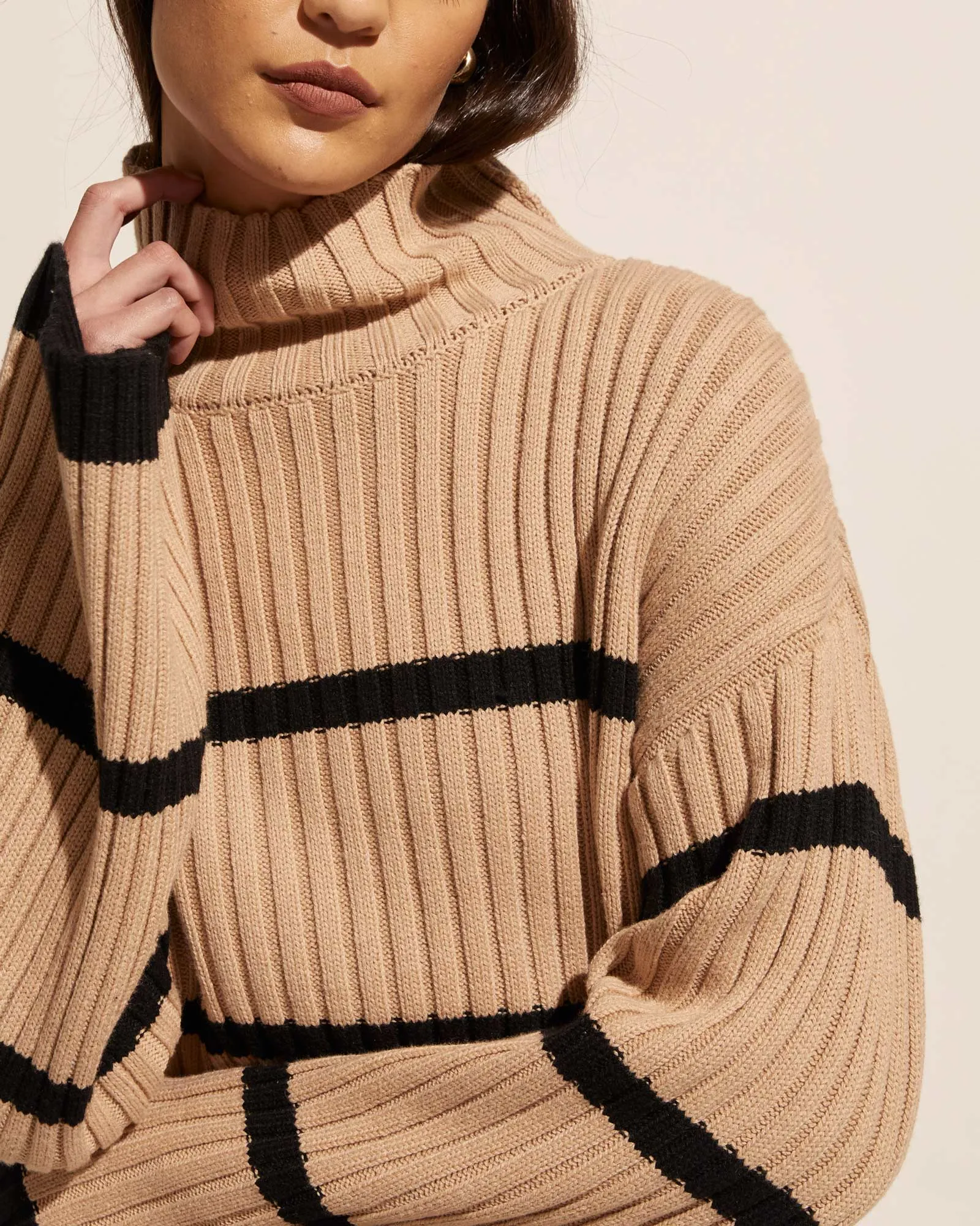 Privy Knit in Camel/Black