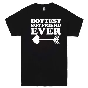 "Hottest Boyfriend Ever, White" men's t-shirt