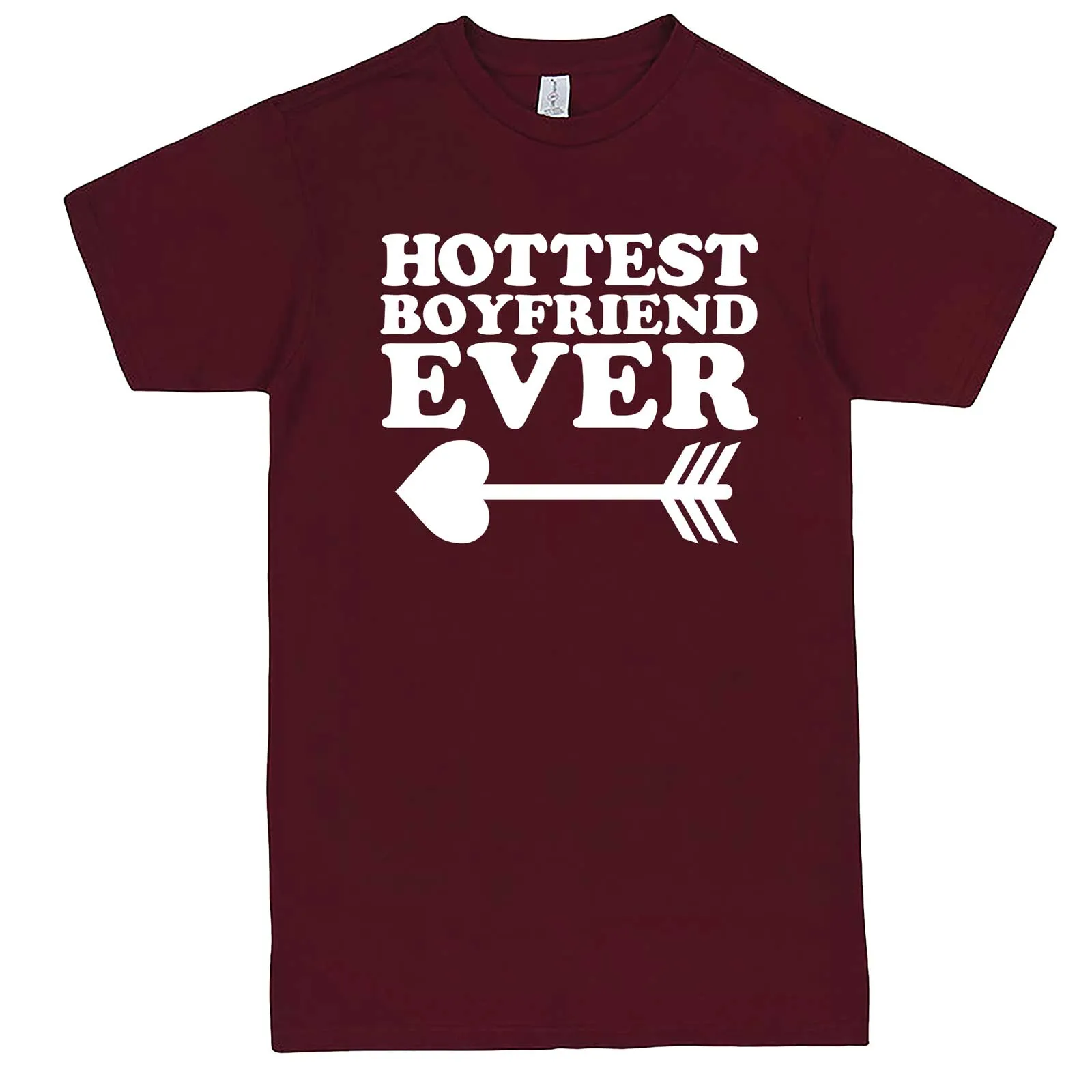 "Hottest Boyfriend Ever, White" men's t-shirt