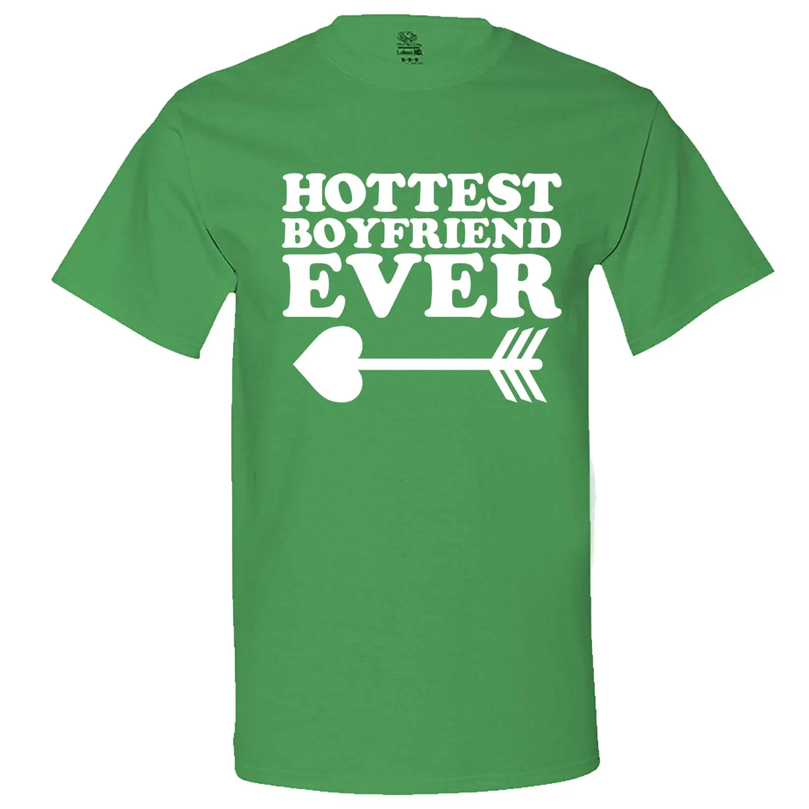 "Hottest Boyfriend Ever, White" men's t-shirt