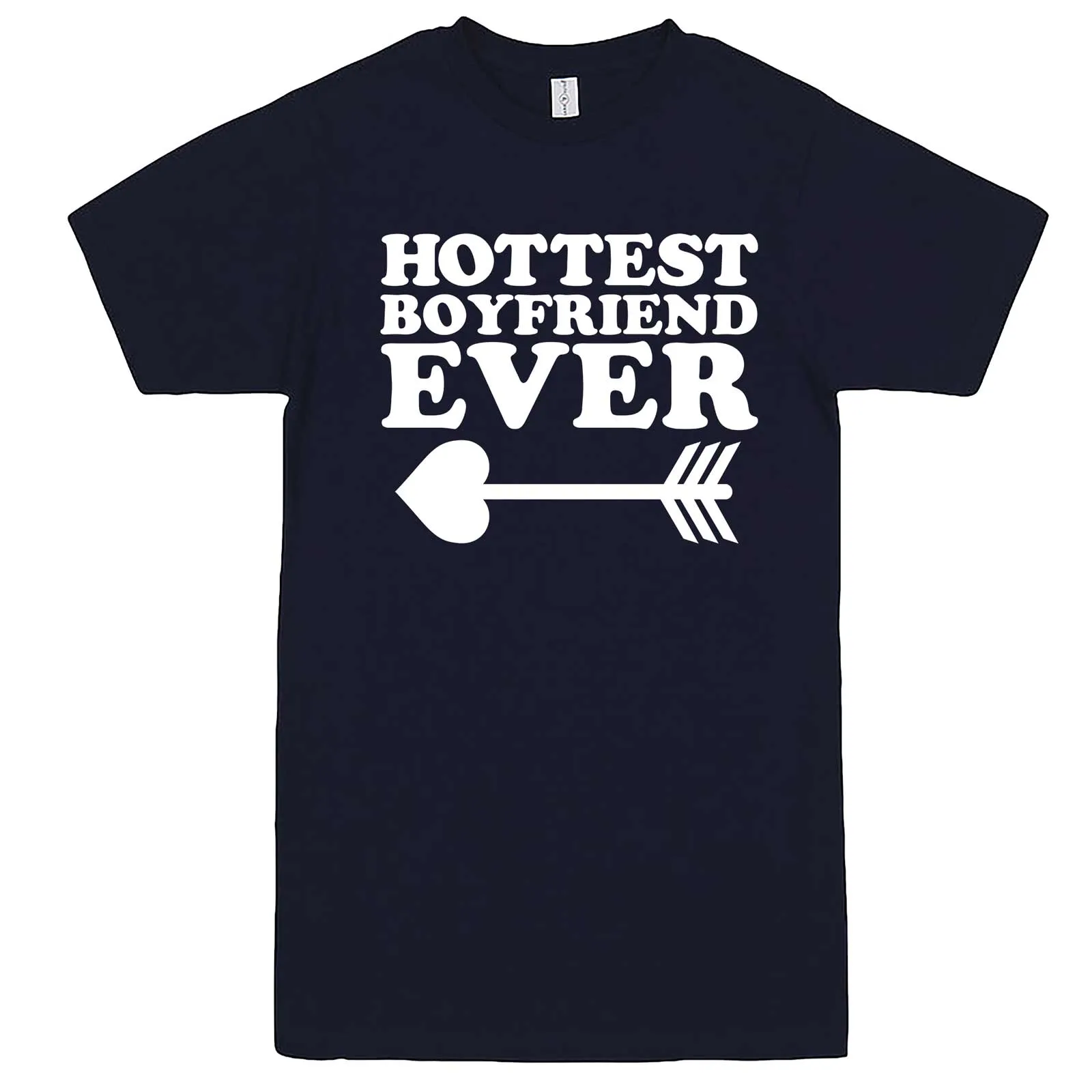 "Hottest Boyfriend Ever, White" men's t-shirt