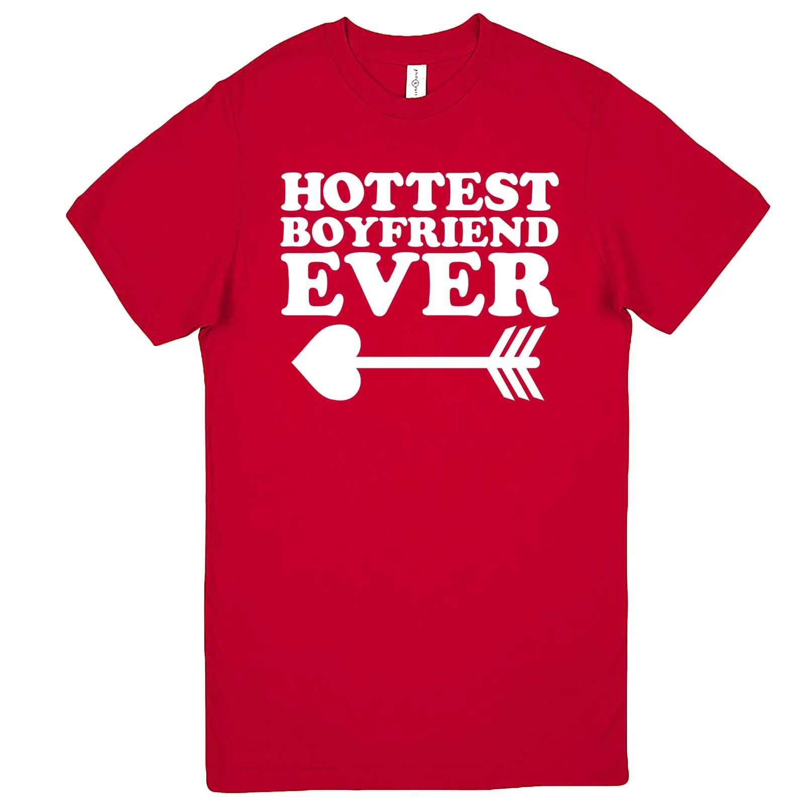 "Hottest Boyfriend Ever, White" men's t-shirt