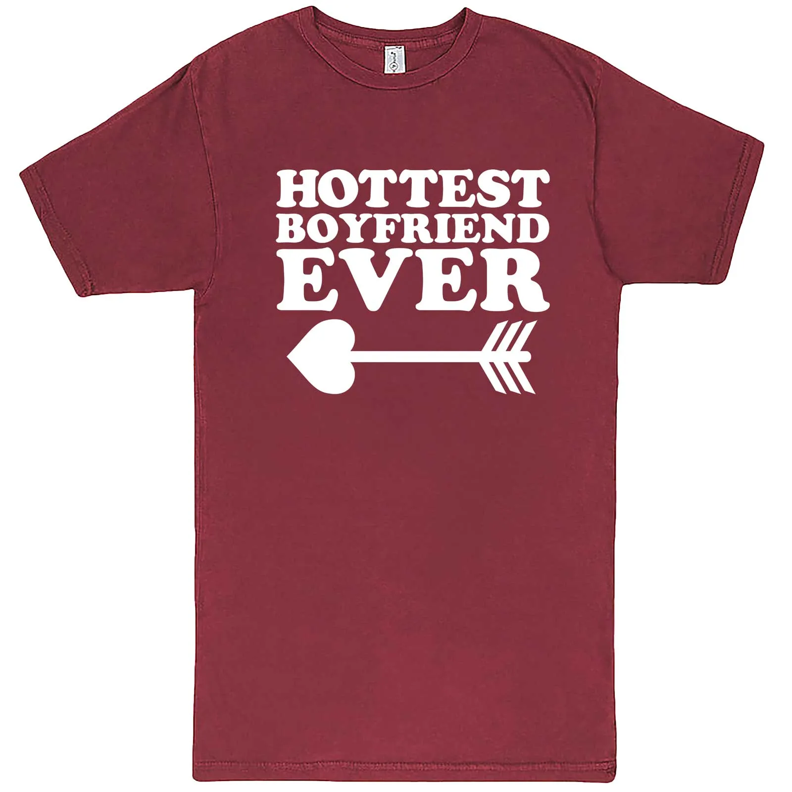 "Hottest Boyfriend Ever, White" men's t-shirt