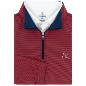 Rec Stripe Performance Q-Zip | The Rec Stripe - Classic Red/Admiral Navy