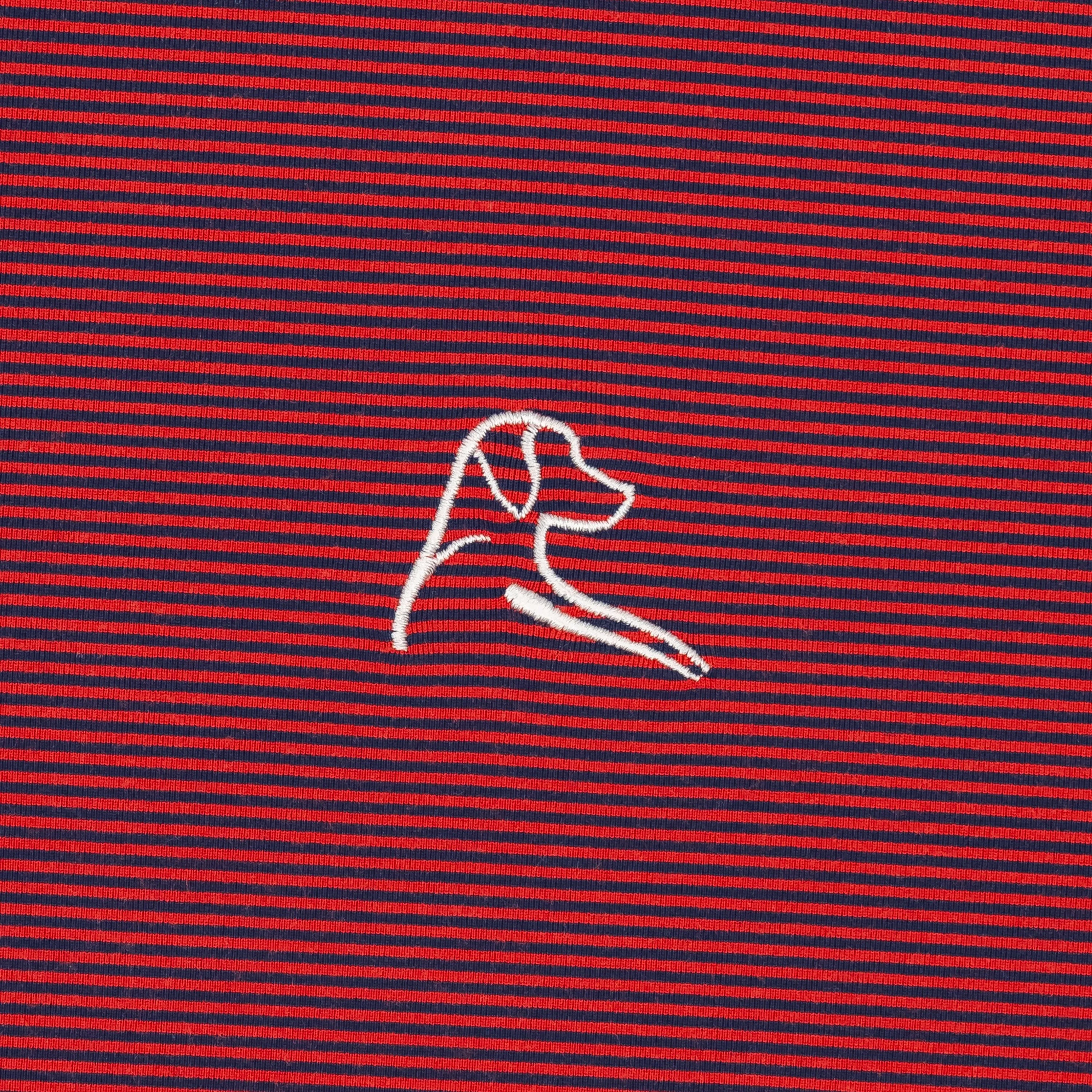 Rec Stripe Performance Q-Zip | The Rec Stripe - Classic Red/Admiral Navy