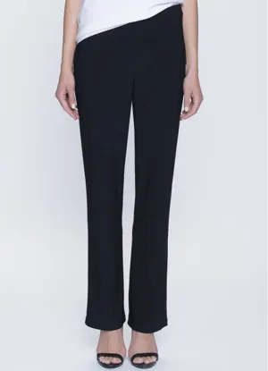 Reg Pull on Straight Let Pant in Black by Picadilly