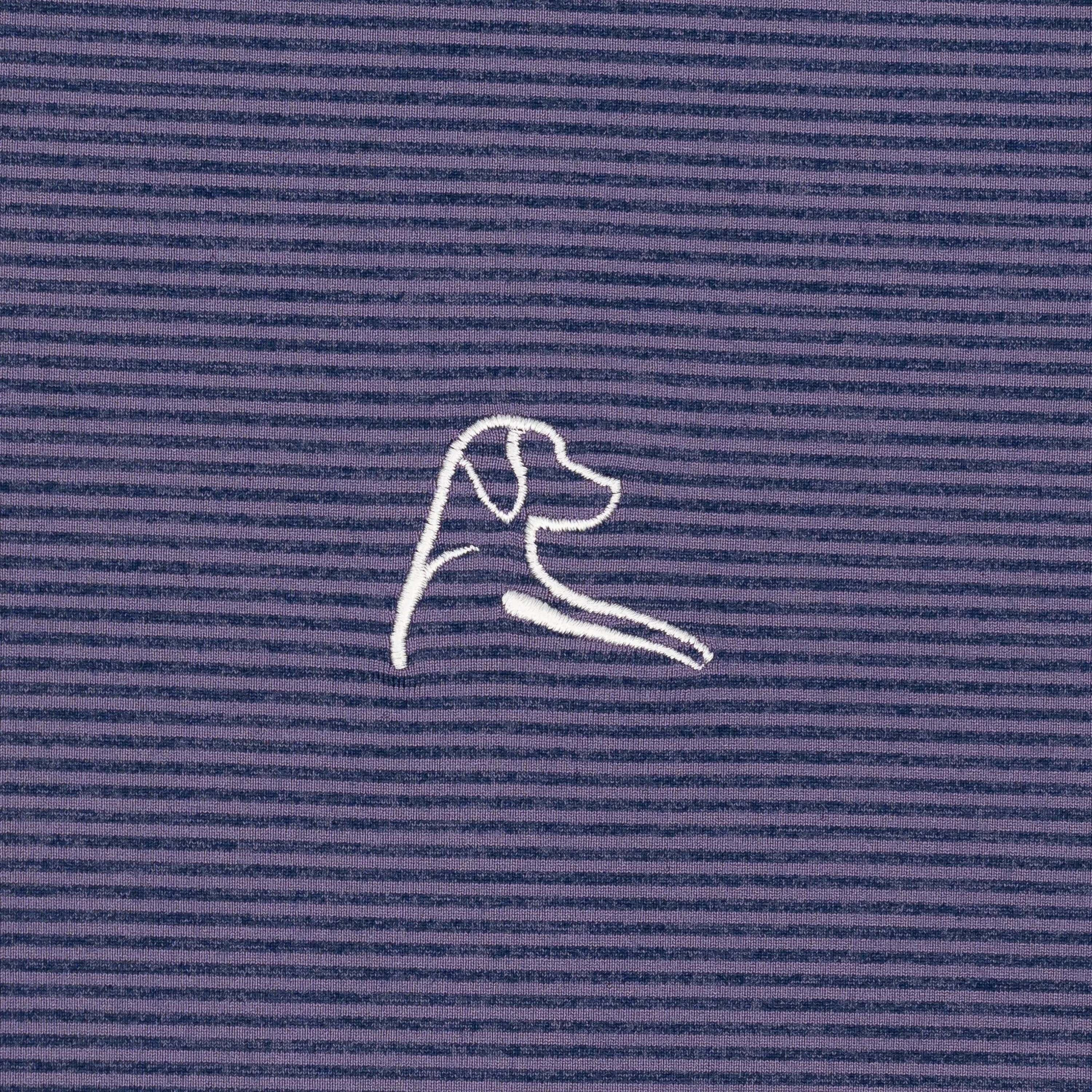 Riva Heather Stripe Performance Q-Zip | The Riva Heather Stripe - Mauve Purple/Fleet Navy