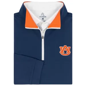 Solid Collegiate Q-Zip - Auburn | Solid - Dock Blue - Auburn - 1