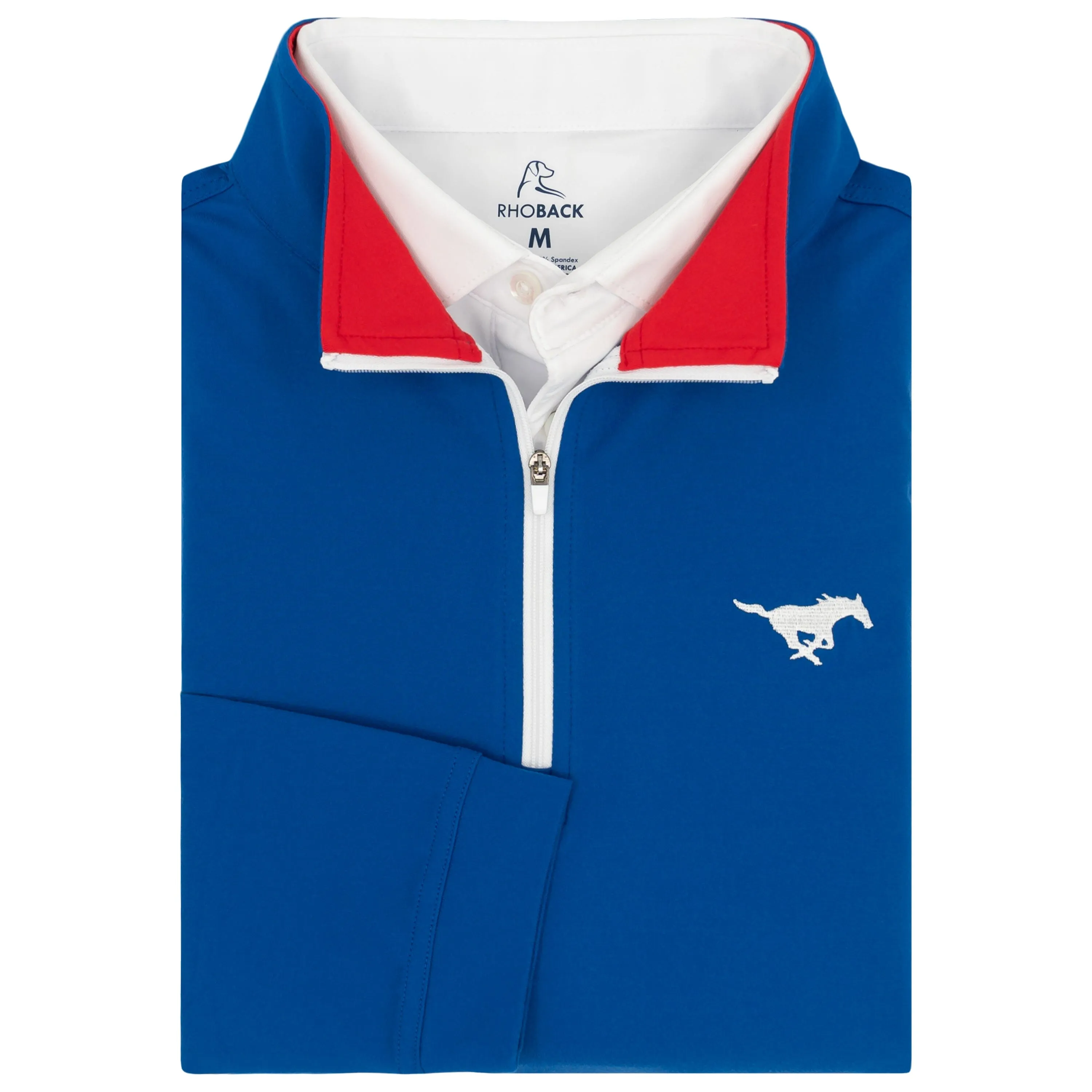 Solid Collegiate Q-Zip - SMU | Solid - Ocean Blue - SMU - 1