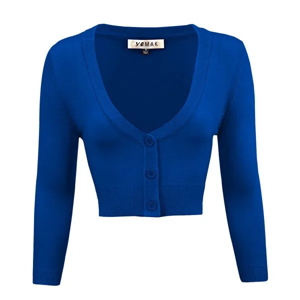 TEEK - Cropped Bolero 3/4 Sleeve Cardigan