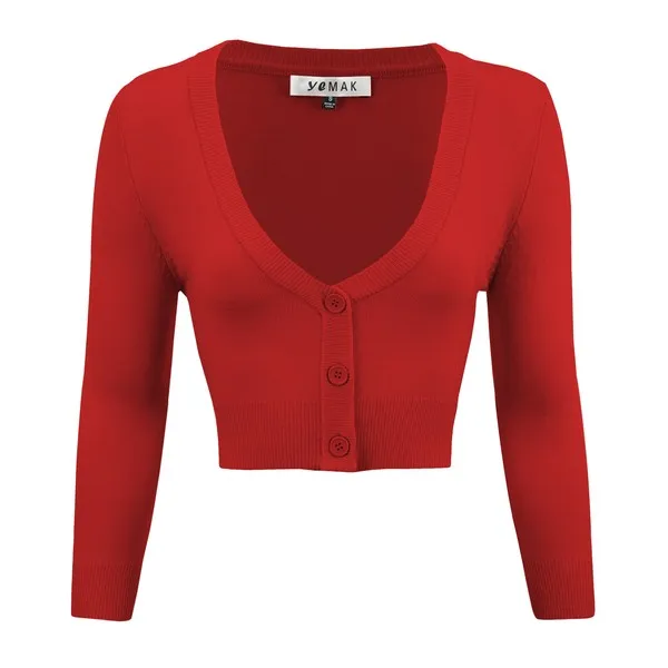 TEEK - Cropped Bolero 3/4 Sleeve Cardigan